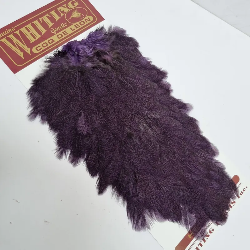 Whiting Coq de Leon Hen Saddle in Speckled Purple-1
